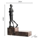 GobekUsa Gymnast Metal Handicraft Figure Home Decor Figurine Table Sculpture Accessory