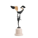 GobekUsa Gymnast Metal Handicraft Figure Home Decor Figurine Table Sculpture Accessory