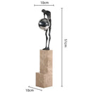 GobekUsa Gymnast Metal Handicraft Figure Home Decor Figurine Table Sculpture Accessory