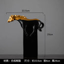GobekUsa Golden Horse Abstract Sculpture: Elegant Running Horse Figurine for Home Decor