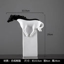 GobekUsa Golden Horse Abstract Sculpture: Elegant Running Horse Figurine for Home Decor