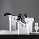 GobekUsa Golden Horse Abstract Sculpture: Elegant Running Horse Figurine for Home Decor