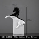 GobekUsa Golden Horse Abstract Sculpture: Elegant Running Horse Figurine for Home Decor