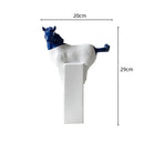 GobekUsa Horse Statue Resin Abstract Ornament Half-length Animal Sculpture Home Decor Figurine