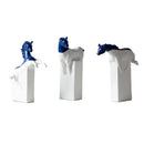 GobekUsa Horse Statue Resin Abstract Ornament Half-length Animal Sculpture Home Decor Figurine
