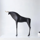 GobekUsa Iron Horse Figurine: Abstract Animal Cattle Ornament for Home Decor