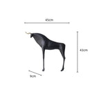 GobekUsa Iron Horse Figurine: Abstract Animal Cattle Ornament for Home Decor