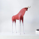 GobekUsa Iron Horse Figurine: Abstract Animal Cattle Ornament for Home Decor