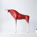 GobekUsa Iron Horse Figurine: Abstract Animal Cattle Ornament for Home Decor