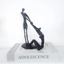GobekUsa Hand in Hand Dance Sculpture - Metal Abstract Figurine for Room Decoration