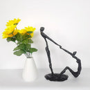 GobekUsa Hand in Hand Dance Sculpture - Metal Abstract Figurine for Room Decoration