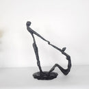 GobekUsa Hand in Hand Dance Sculpture - Metal Abstract Figurine for Room Decoration
