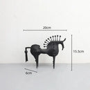 GobekUsa Abstract Horse Metal Sculpture Decorative Figurine - Home Decoration Accessory