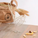 Abstract black iron bird figurines living room woven sculpture by Decorbites