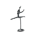 Metal Ballerina Dancer Sculpture - Abstract Handicraft Figurine for Modern Living Room Decor