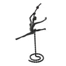 Metal Ballerina Dancer Sculpture - Abstract Handicraft Figurine for Modern Living Room Decor