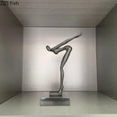 GobekUsa Gymnast Statue Desk Ornament Metal Sculpture Room Decor