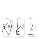 GobekUsa Black Metal Sports Figure Sculpture for Elegant Home Decor