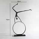 GobekUsa Black Metal Sports Figure Sculpture for Elegant Home Decor