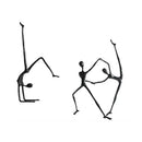 GobekUsa Black Metal Sports Figure Sculpture for Elegant Home Decor