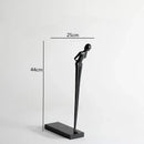 GobekUsa Black Metal Sports Figure Sculpture for Elegant Home Decor