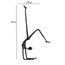 GobekUsa Black Metal Sports Figure Sculpture for Elegant Home Decor