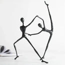 GobekUsa Black Metal Sports Figure Sculpture for Elegant Home Decor