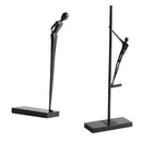 GobekUsa Black Metal Sports Figure Sculpture for Elegant Home Decor