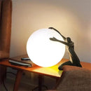 GobekUsa Ball Holding Character Resins Lamp for Living Room Bedroom