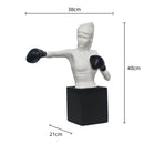 GobekUsa Boxer Resin Statue: Abstract Movement Figure Ornament for Home Decor