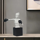 GobekUsa Boxer Resin Statue: Abstract Movement Figure Ornament for Home Decor