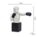 GobekUsa Boxer Resin Statue: Abstract Movement Figure Ornament for Home Decor
