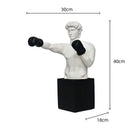 GobekUsa Boxer Resin Statue: Abstract Movement Figure Ornament for Home Decor