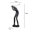 GobekUsa Golf Player Sculpture Abstract Human Body Figure Statue Resin Decor Figurine