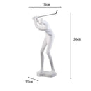 GobekUsa Golf Player Sculpture Abstract Human Body Figure Statue Resin Decor Figurine