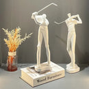 GobekUsa Golf Player Sculpture Abstract Human Body Figure Statue Resin Decor Figurine