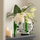 GobekUsa Graffiti Ceramic Vase U-Shape Hand-Painted Abstract Handicraft Floral Arrangement Accessory