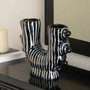 GobekUsa Graffiti Ceramic Vase U-Shape Hand-Painted Abstract Handicraft Floral Arrangement Accessory