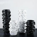 GobekUsa Black White Abstract Dots Resin Vase Irregular Bumps Home Decoration Organizer