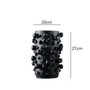 GobekUsa Black White Abstract Dots Resin Vase Irregular Bumps Home Decoration Organizer