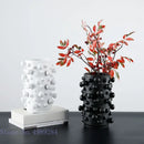 GobekUsa Black White Abstract Dots Resin Vase Irregular Bumps Home Decoration Organizer