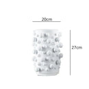 GobekUsa Black White Abstract Dots Resin Vase Irregular Bumps Home Decoration Organizer