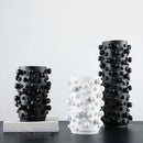 GobekUsa Black White Abstract Dots Resin Vase Irregular Bumps Home Decoration Organizer