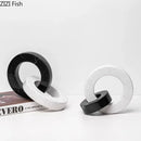 GobekUsa Ceramic Knot Sculpture Marble Round Ring Abstract Desk Decor Craft