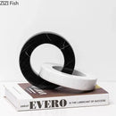 GobekUsa Ceramic Knot Sculpture Marble Round Ring Abstract Desk Decor Craft