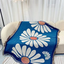 GobekUsa Geometric Knitted Tassels Throw Blanket