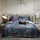 GobekUsa 1500TC Jacquard Egyptian Cotton Bedding Set: Queen King Linens, Duvet Cover, Sheets