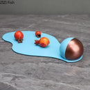 GobekUsa Blue Liquid Ornaments Abstract Crafts Desk Sculpture Room Decoration