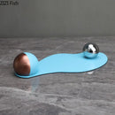 GobekUsa Blue Liquid Ornaments Abstract Crafts Desk Sculpture Room Decoration