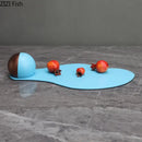 GobekUsa Blue Liquid Ornaments Abstract Crafts Desk Sculpture Room Decoration